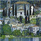 Gustav Klimt Church in Cassone painting